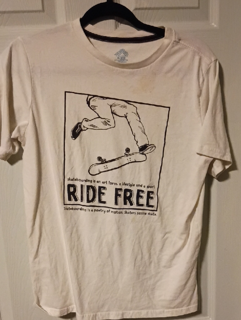 Ride Free Skate Graphic Tee - White